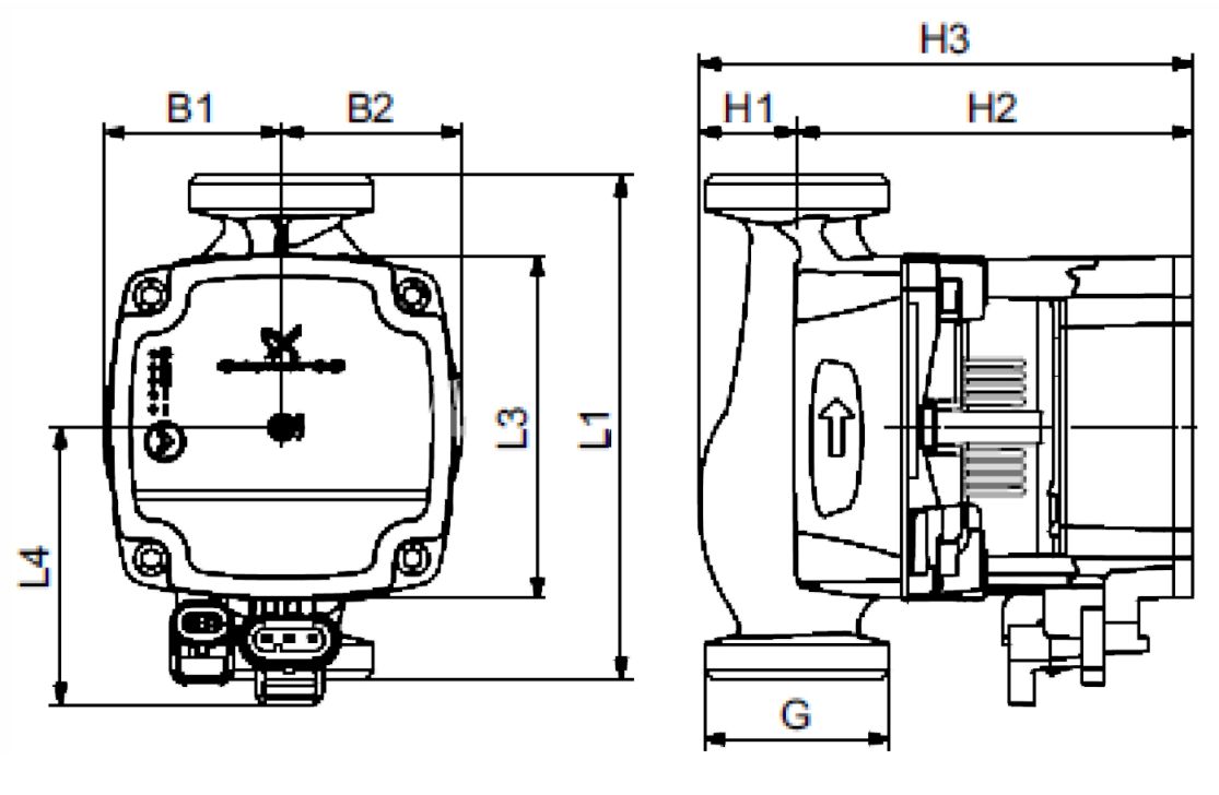 Obmiarowanie pompy obiegowej ALPHA1
